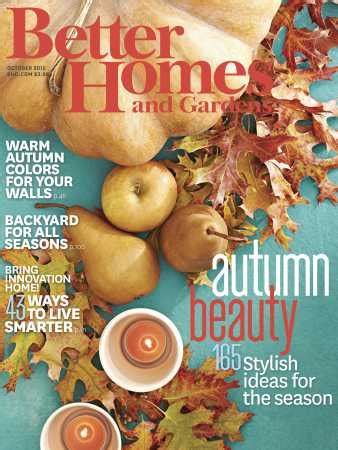 Better Homes & Gardens October 2015 Magazine .